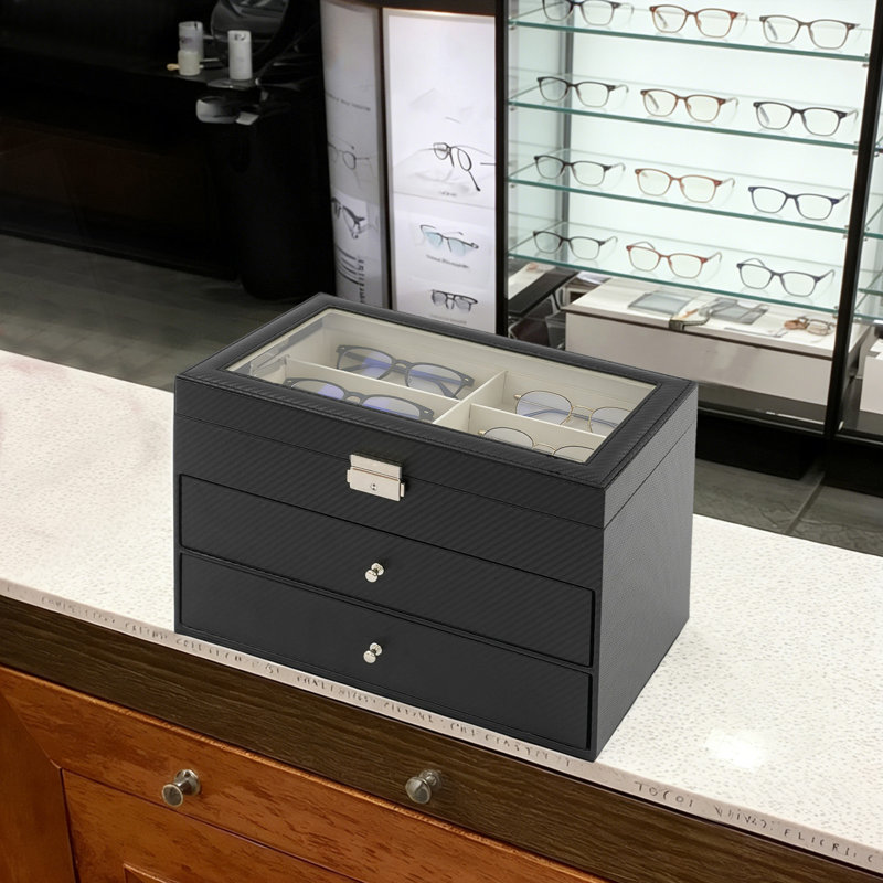 Faux Leather Accessory Box + Drawers