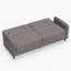 Canapé-lit de luxe 81,6 po en velours-1704151037