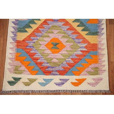 South Western Kilim Wool Runner Rug 3x10