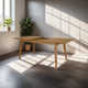 Doge Indoor Walnut and Wood Extendable Dining Table