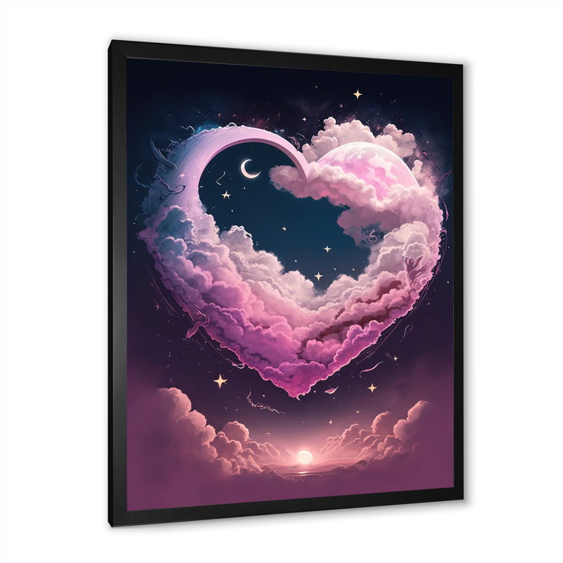 «Cotton Candy Cloud He II», reproduction sur toile, Cadre photo noir, L 12 po x H 20 po