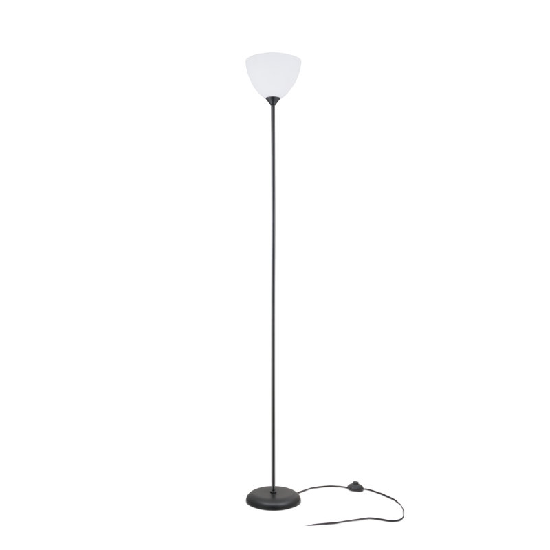 Lampe sur pied 70 po Torchiere, Noir mat