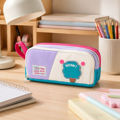 Trousse à crayons assortie, élégante et pratique, pour les élèves du primaire et du secondaire.