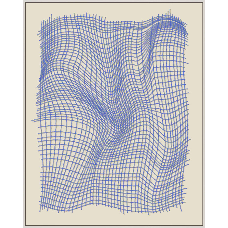 Netting 4 by Jacques Pilon, 38" H x 30" W x 1.25" D, White Single Structure Framed Canvas