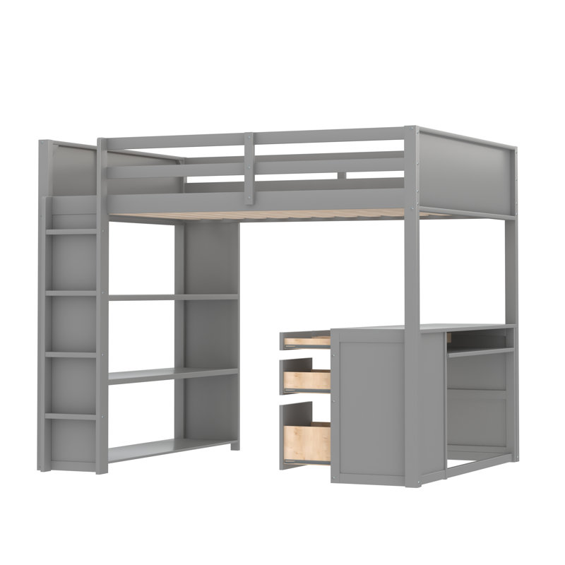 Lit pour enfant Tressa, gris