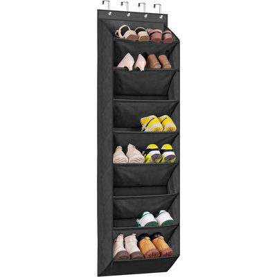Over the Door Shoe Organizer with 8 Deep Pockets, Hanging Shoe Rack