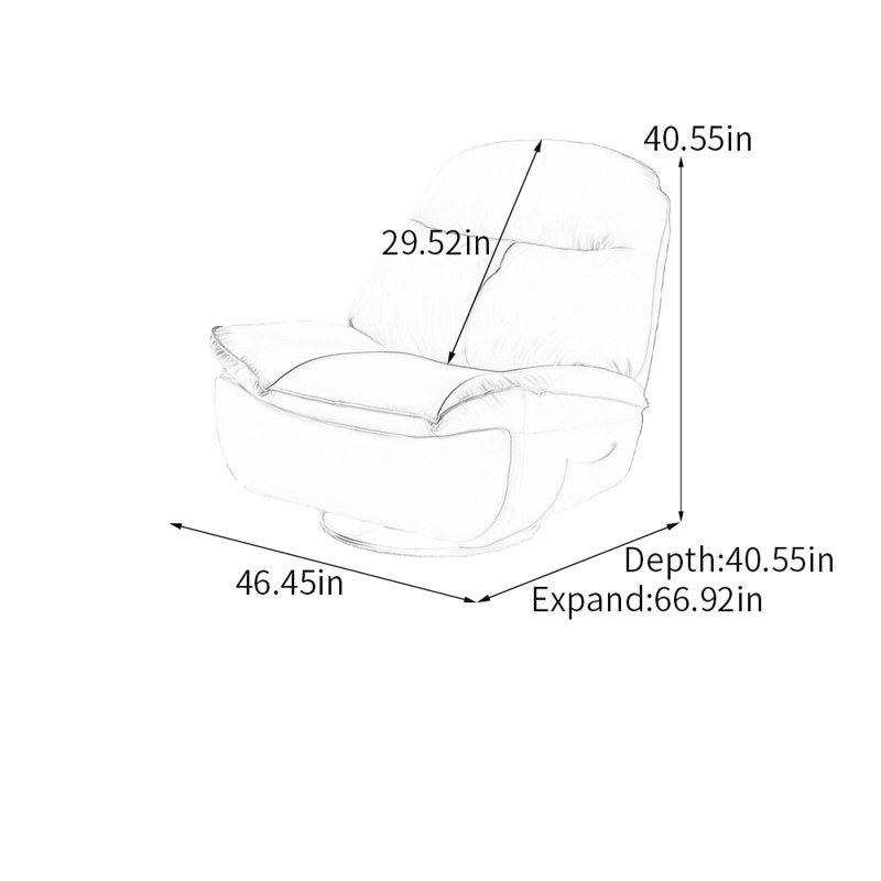 Fauteuil inclinable ergonomique, Gris