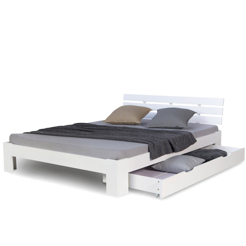 Noille European Double (140 x 200cm) Bed, White