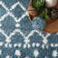 Tapis bleu clair à poils longs Missouri-467080275