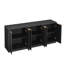 Buffet 67 pouces moderne ondulé, armoire de rangement à contour incurvé, armoire à 6 portes avec fonction de rangement, noir, L 67,0 po x l 15,7 po x H 27,7 po, convenant à la cuisine / chambre à coucher / salon-125535261