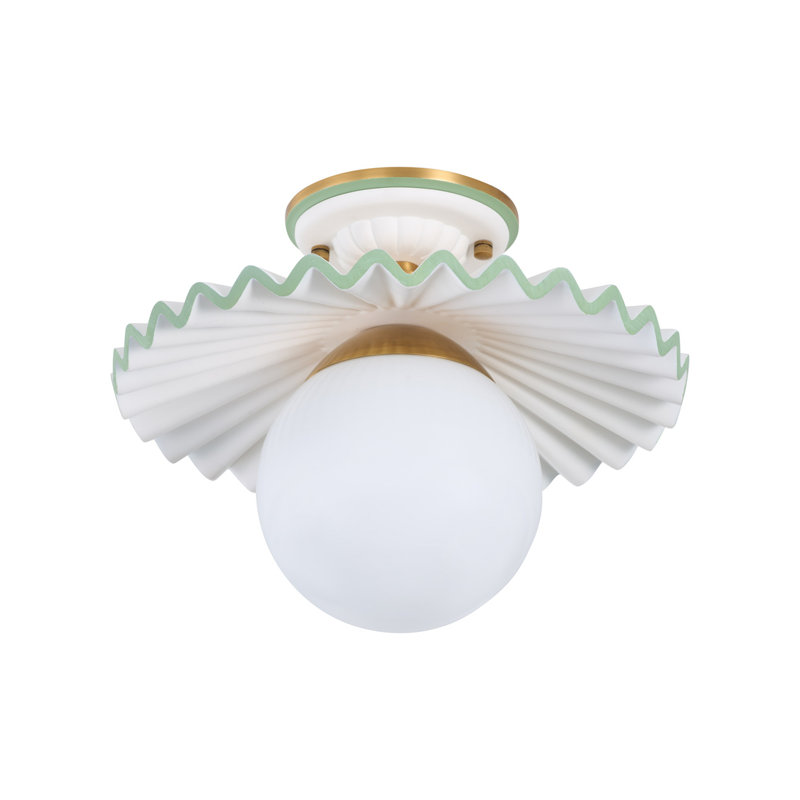 Amanda Lindroth Fancy Ruffle Flushmount