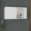 Pharmacie Kaser avec miroir et tablettes, avec option de position verticale ou horizontale, solution de rangement de salle de bain moderne, blanc