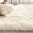 Cream White Fluffy Area Rug - Ultra Soft Shag Rug for Living Room, Bedroom, Holiday Decor, Non-Slip Plush Carpet for Modern Home-2016779739