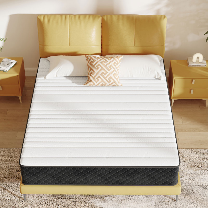 25cm Mattress Hybrid Pocket Sprung Memory Foam Skin-Friendly Individually Wrapped Coil Mattresses Medium Firm, Single (3')