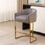Tabouret de comptoir revêtu de velours l 22 po Johnnice -100480700