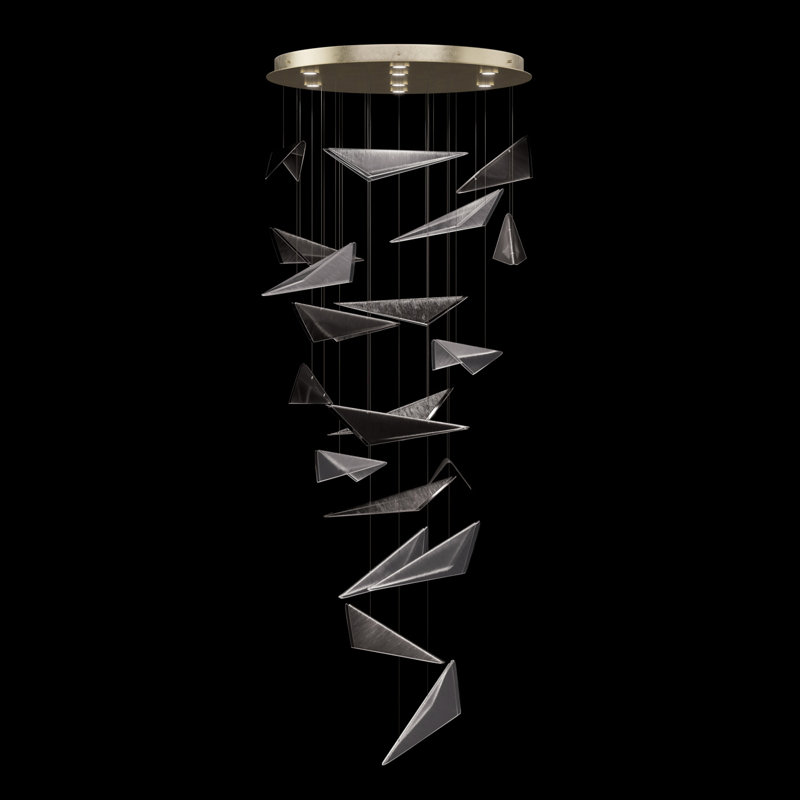 Volo 8 - Light Pendant, Gold, 52", Smoke Linear
