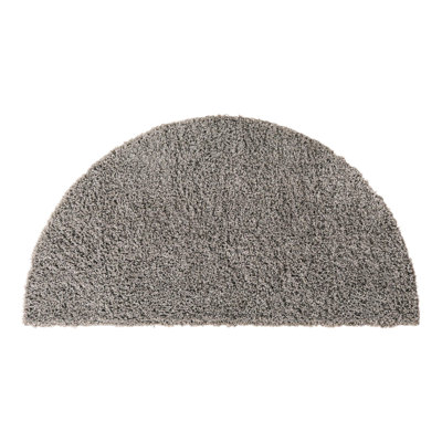 Tapis gris à poils longs Santosha
