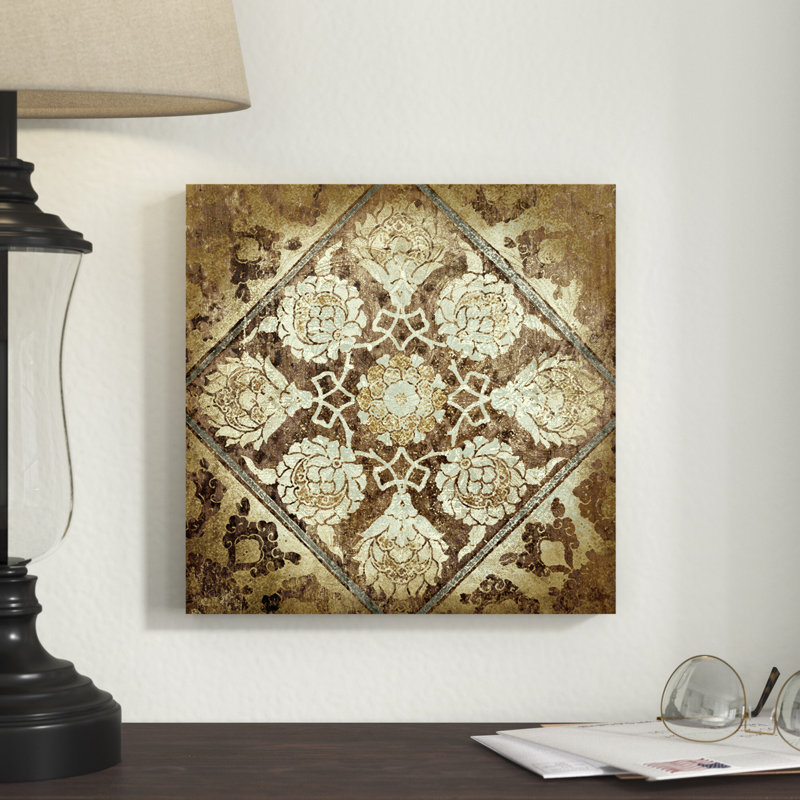Bronze Tile - reproduction d'art sur toile tendue, H 12 po x l 12 po