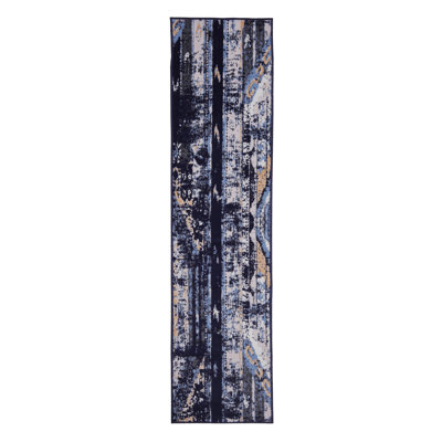 Tapis abstrait bleu