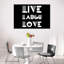 Impression sur toile «Live Laugh Love Typographie II»-1718472994
