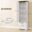 Armoire de rangement 71 po, blanc-2057967049