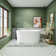 51"x27.6" Oval Bathtub with Chrome Overflow and Pop-Up Drain