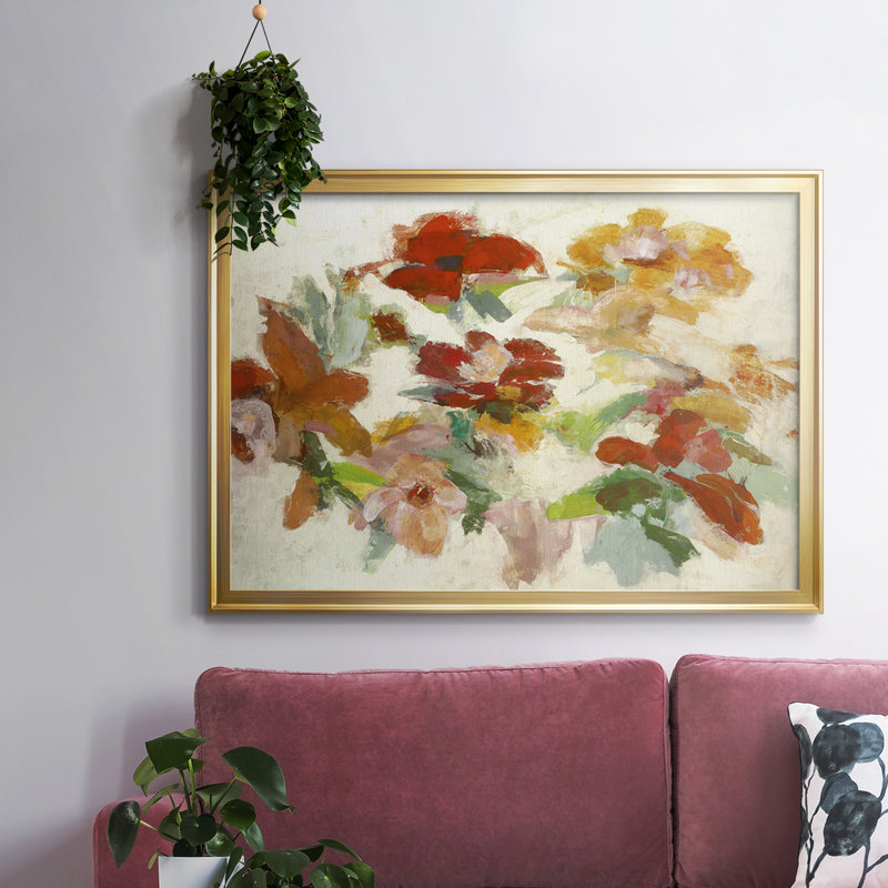 Floral Impressions V1, reproduction d'art sur toile, Or, H 30 po x l 44 po x P 1,5 po