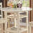 Cream Finish Counter Height Table