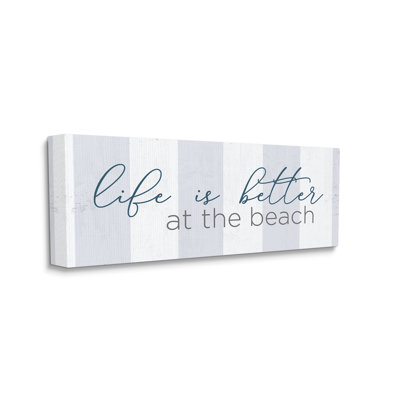 «Life Better At Beach», art textuel sur