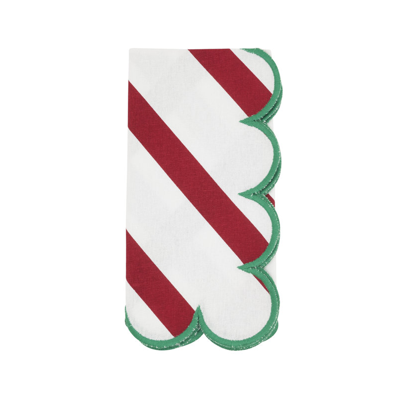 Scalloped Napkin (Set of 4), Green