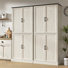 Armoire de cuisine de 71 po de hauteur, armoire de rangement haute avec 4 portes et tablettes réglables pour la cuisine, la salle à manger, le salon et la salle de bain