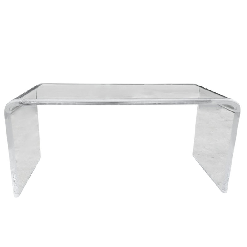 Table basse en acrylique, H 18 po x L 36 po x l 24 po