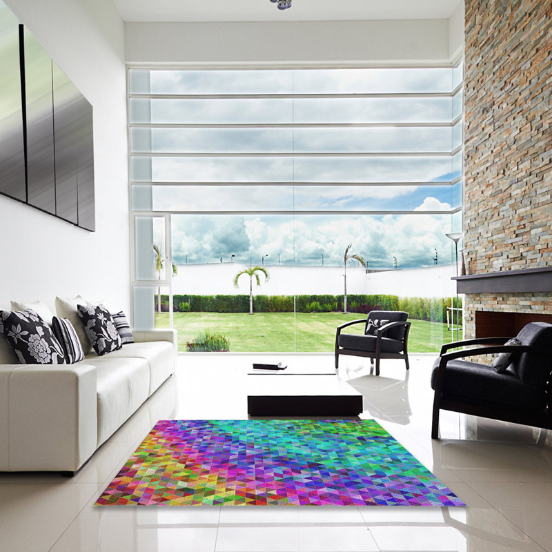 Tapis bleu Savino, Carré 8 pi