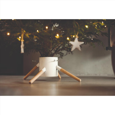 Tree Nest Metal/Wood Real Christmas Tree Stand 10 ft.