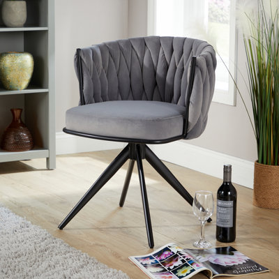 Imlay 55cm Wide Tufted Padded Velvet Barrel Chair