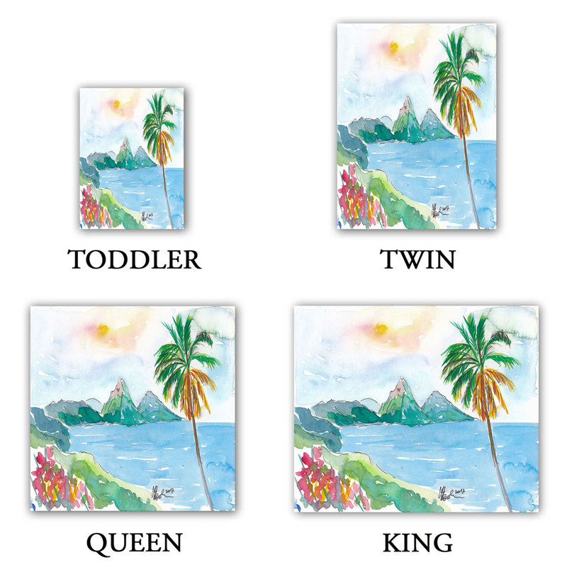 Ensemble de housse de couette st lucie, 1 housse de couette grand + 2 taies standards