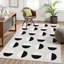 Tapis lavable en jacquard demi-cercle Modern-44139575