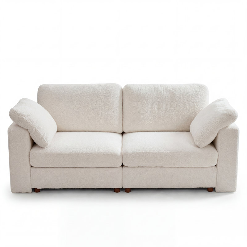 Canapé 102 po 2 places 102 po, Blanc, H 36,6 po x l 102 po x P 34,2 po