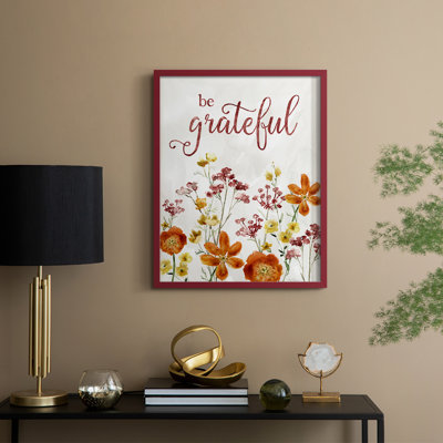 Grateful Catalina Bouquet Framed Print - Solid Wood