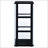 Black Glass 3-Shelf Curio Cabinet