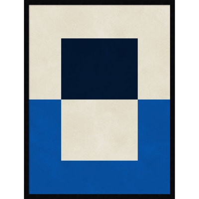 Tableau d'affichage encadré en tissu, chevauchant la géométrie 6 par Viter Costa, imprimé pour une utilisation comme tableau d'affichage ou organisation murale