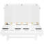 Lit avec rangement et -, blanc, taille pour espace de vie convertible Compact Home