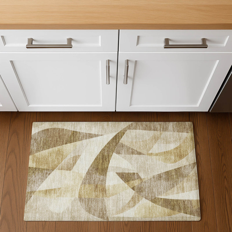 Premium Machine Washable Bitteridge AMF1836 Swirls Rug, Rectangle 1'8" x 2'6"