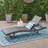 1PC Patio Weather Resistant PE Wicker Chaise Lounge With Adjustable Seat Back For Outdoor Comfort And Modern Style-1979759141-1979759142