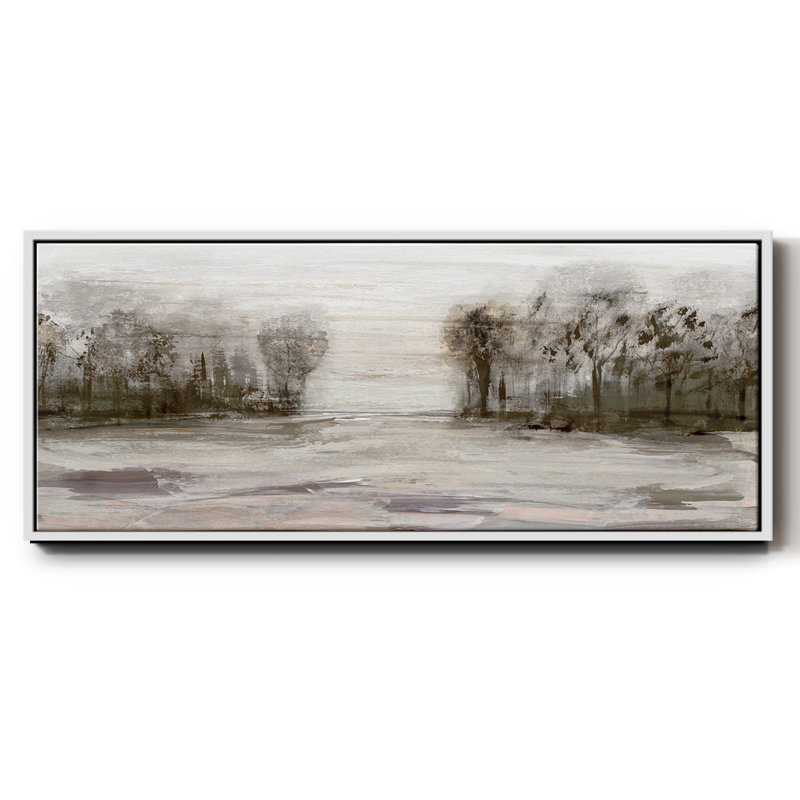 Near Near Graham Mountain encadré sur toile, H 24 po x l 60 po x P 1,5 po, Blanc