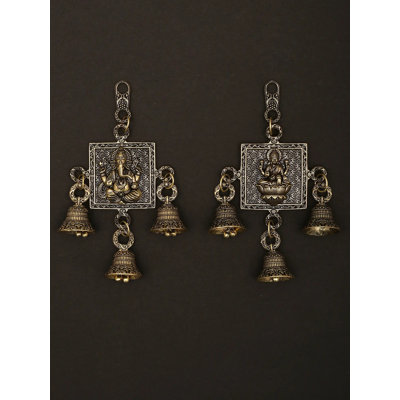 Paire de clochettes 6 pouces Ganesha Lakshmi