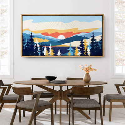 Sun Mountain Landscape " Radiant Mountain Dawn Colorful Mountain Sunrise Modern Art Relax Calm Warm Extra Large Pictures "