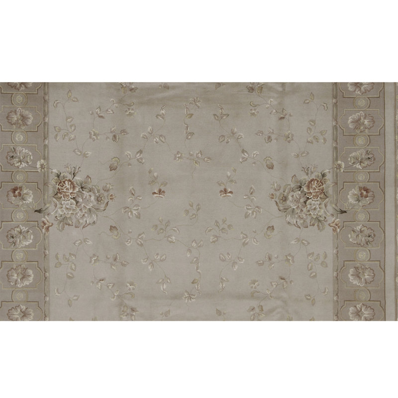 Handmade Silk and Wool Area Rug
