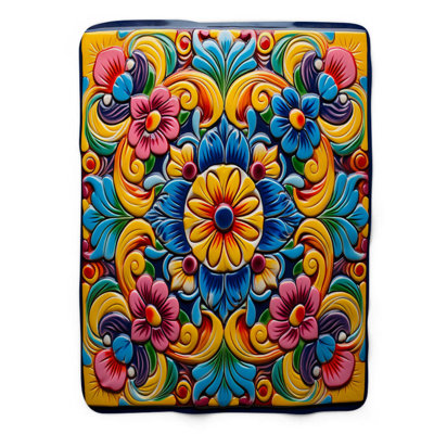 Couverture mexicaine en sherpa de qualité supérieure 1 pièce