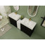 Meuble-lavabo autoportant avec lavabo en résine et armoires de rangement, avec porte à fermeture douce, ensemble KD-1740360223